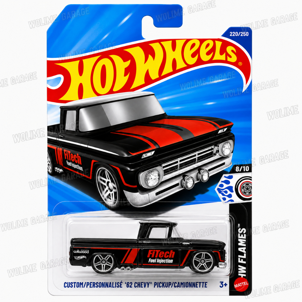 Hot Wheels Custom '62 Chevy Pickup Camionnette Hotwheels Diecast
