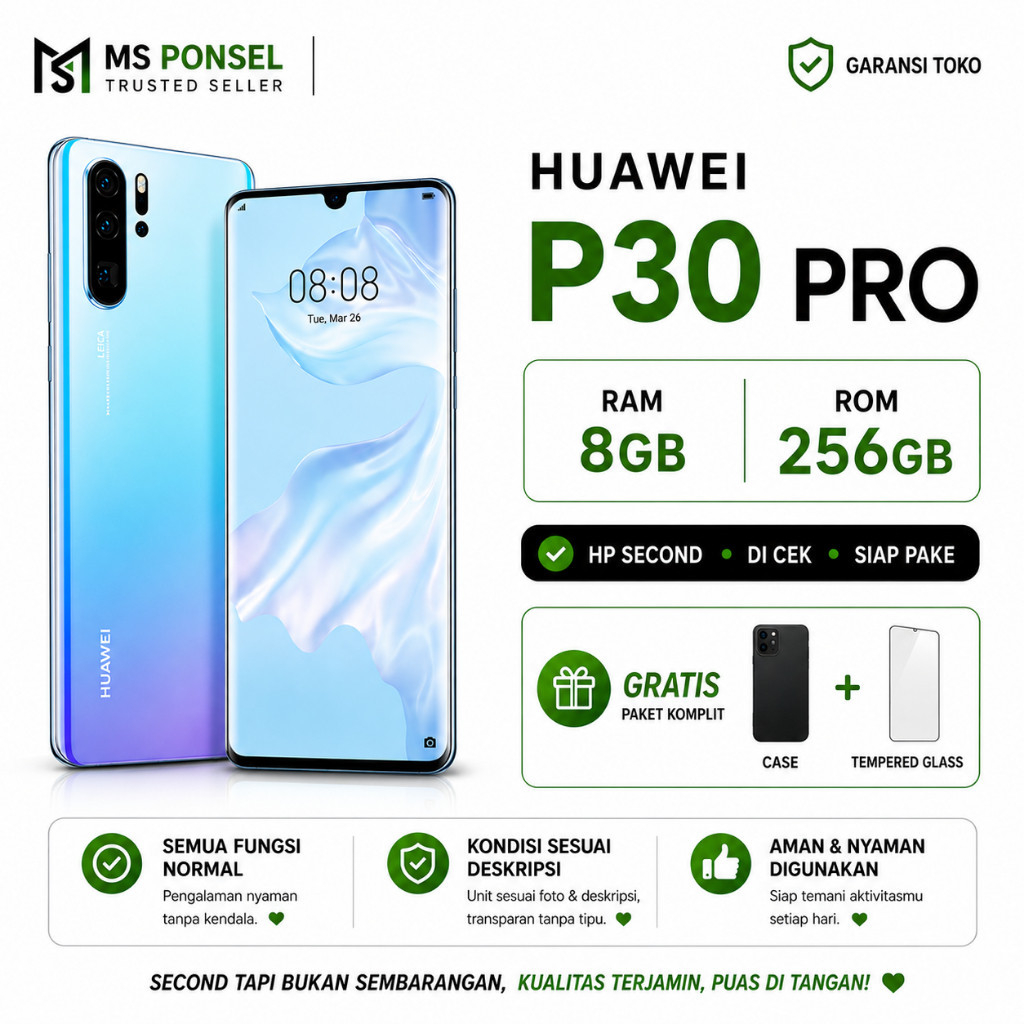 Huawei P30 pro 8/256 |Resmi|Second