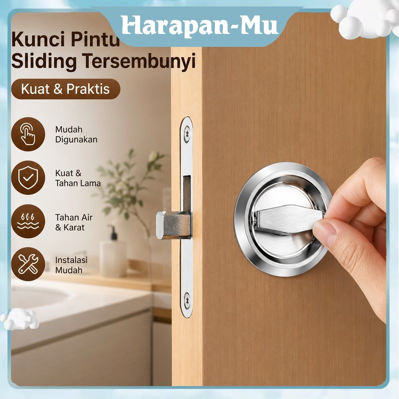 Ring Handle Pintu Tarikan Bulat Stainless Handle Gagang Pintu Pull Flush 304