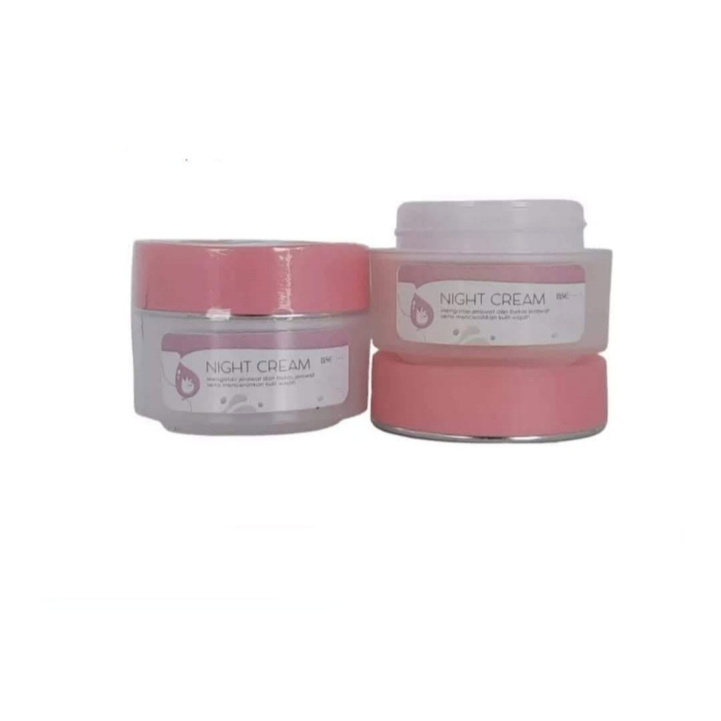 BSC Clinic Skincare Night Cream Glow Krim Malam Dengan Alpha Arbutin Mencerahkan Dimalam hari