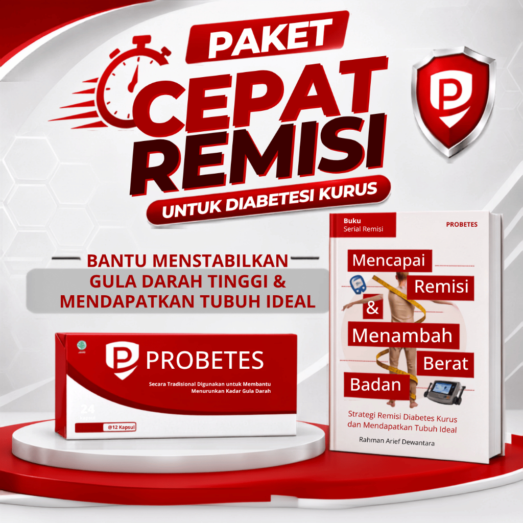 [HEMAT] PAKET CEPAT REMISI - 1 Pack Probetes Herbal Gula Tinggi + Buku Mencapai Remisi Untuk Diabete