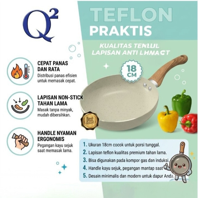 TEFLON LAPISAN ANTI LENGKET / TEFLON SERBAGUNA / TEFLON Q2-1807