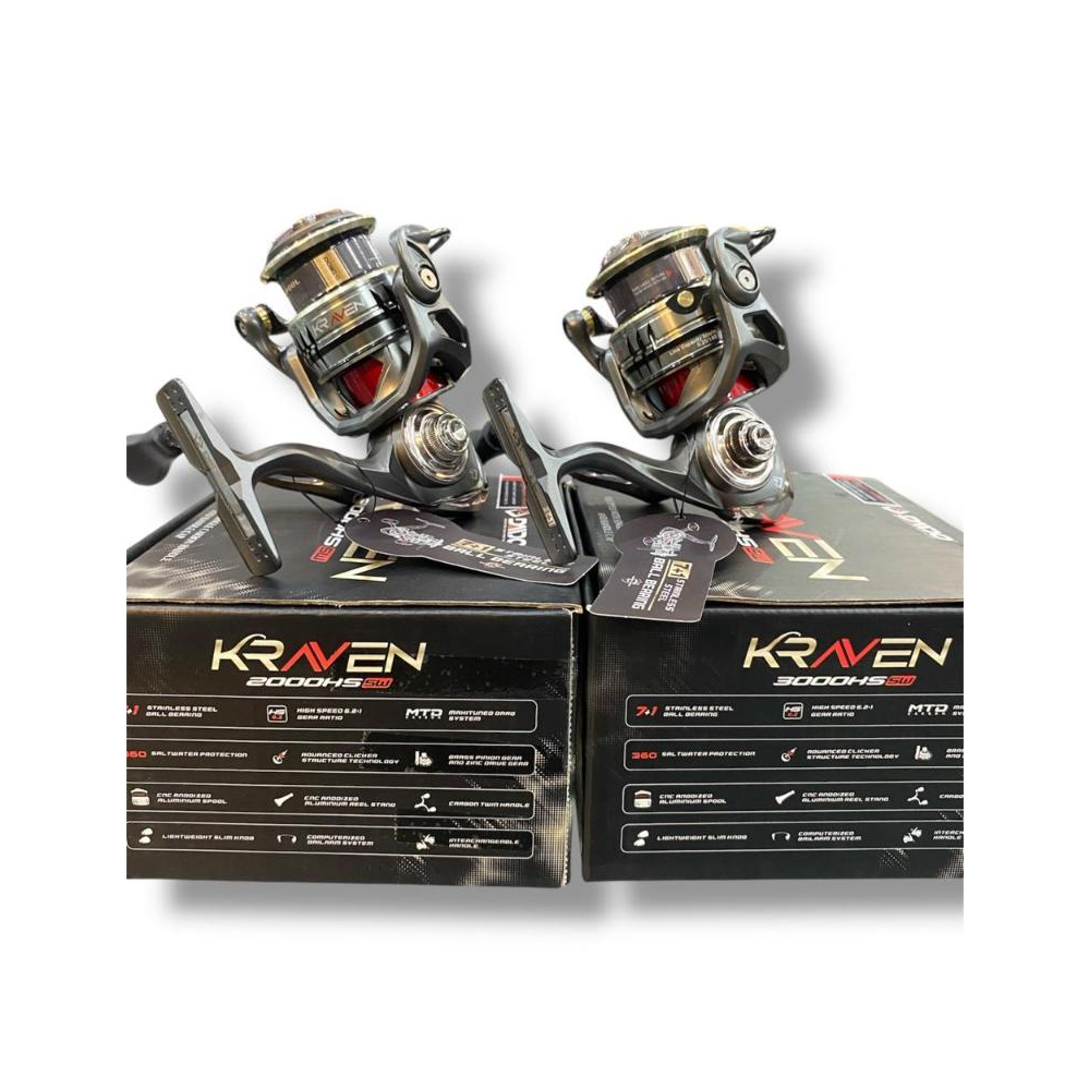 REEL DAIDO KRAVEN HS SW 1000,2000,3000 FREE DOUBLE HANDLE
