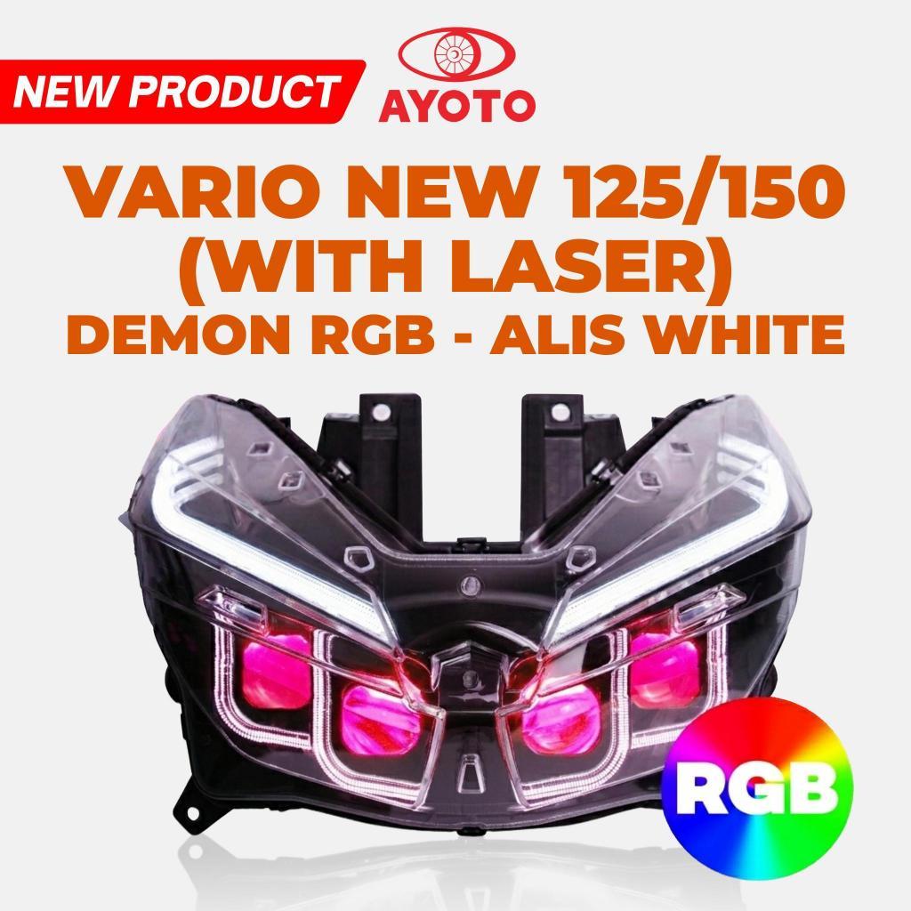 FULL SET HEADLAMP VARIO NEW 125/150 AYOTO 4 LED MATRIX 90 WATT 130 WATT RGB LASER WELCOME LIGHT SEIN