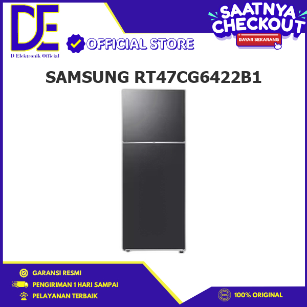 SAMSUNG RT47CG6422B1 KULKAS 2 PINTU INVERTER 465L RT47 6422B1