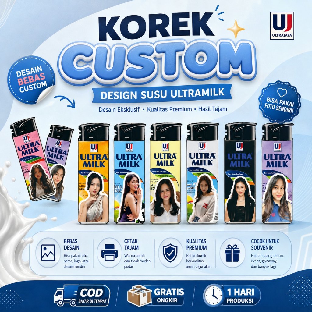 KOREK ULTRAMILK  /KOREK CUSTOM FOTO / UNIK KEREN