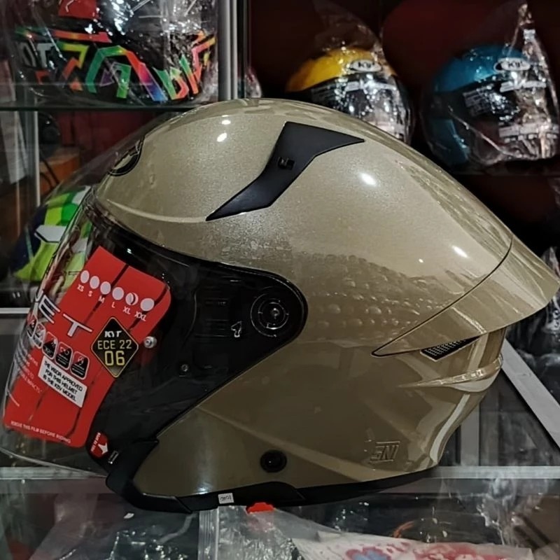 HELM KYT TTR JET SAND KHAKI ORIGINAL - Double Visor - DOT ECE SNI - Pinlock EQRS - M-XXL
