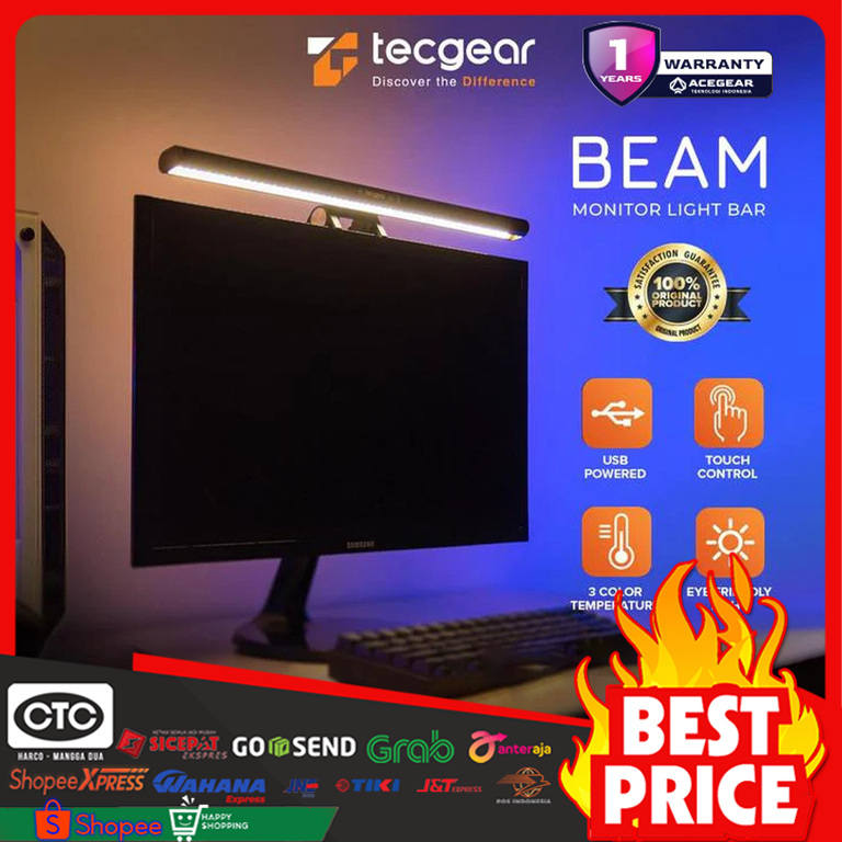 TECGEAR BEAM LIGHT BAR MONITOR - LAMPU LAYAR LED MONITOR
