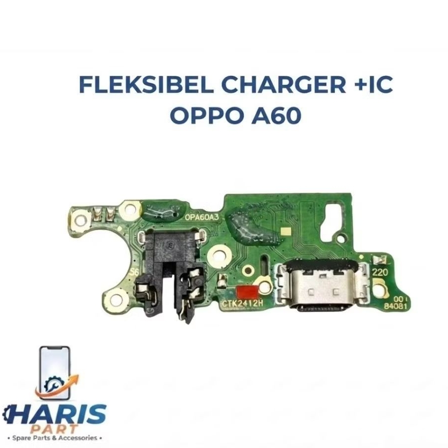 FLEKSIBEL CHARGER +IC OPPO A60 / PAPAN CHARGER CC+MIC PLUS IC