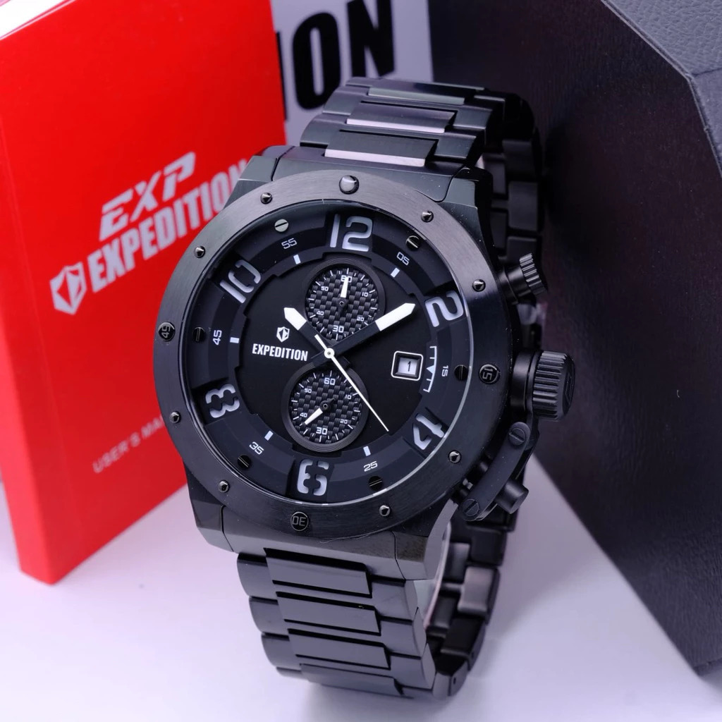 ORIGINAL Jam Tangan Pria Expedition E Garansi Resmi 1 Tahun RANTAI Stainless NW 6402 6837 6839 6605 