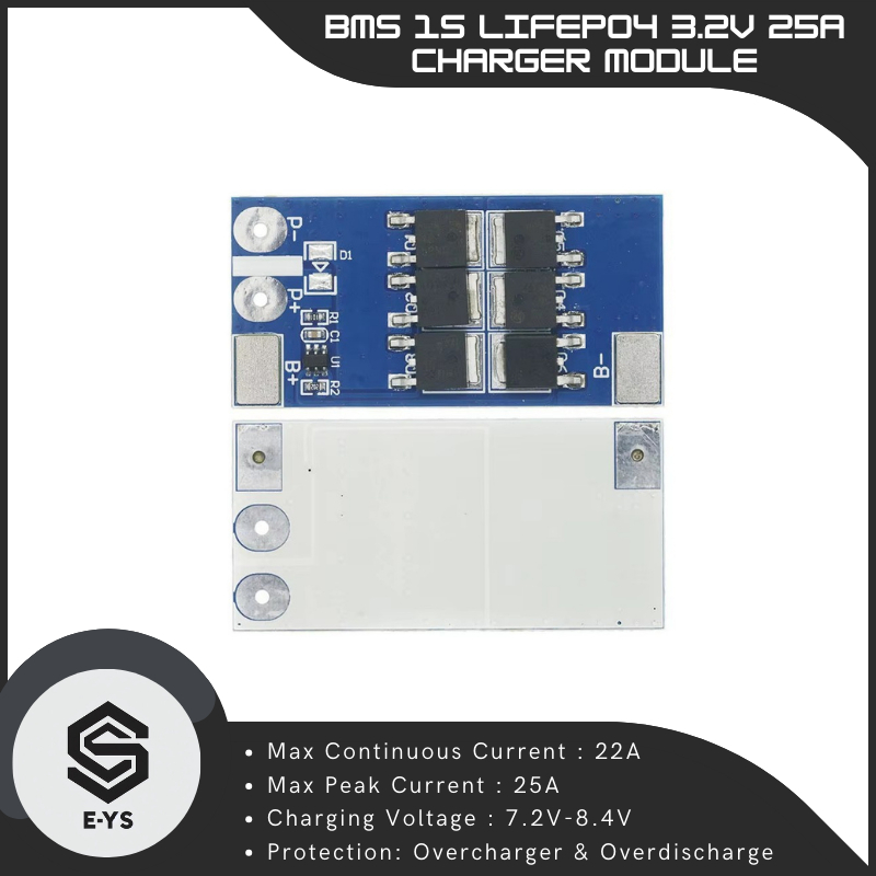 BMS 1S LFP4 3.2V 25A Charger Module