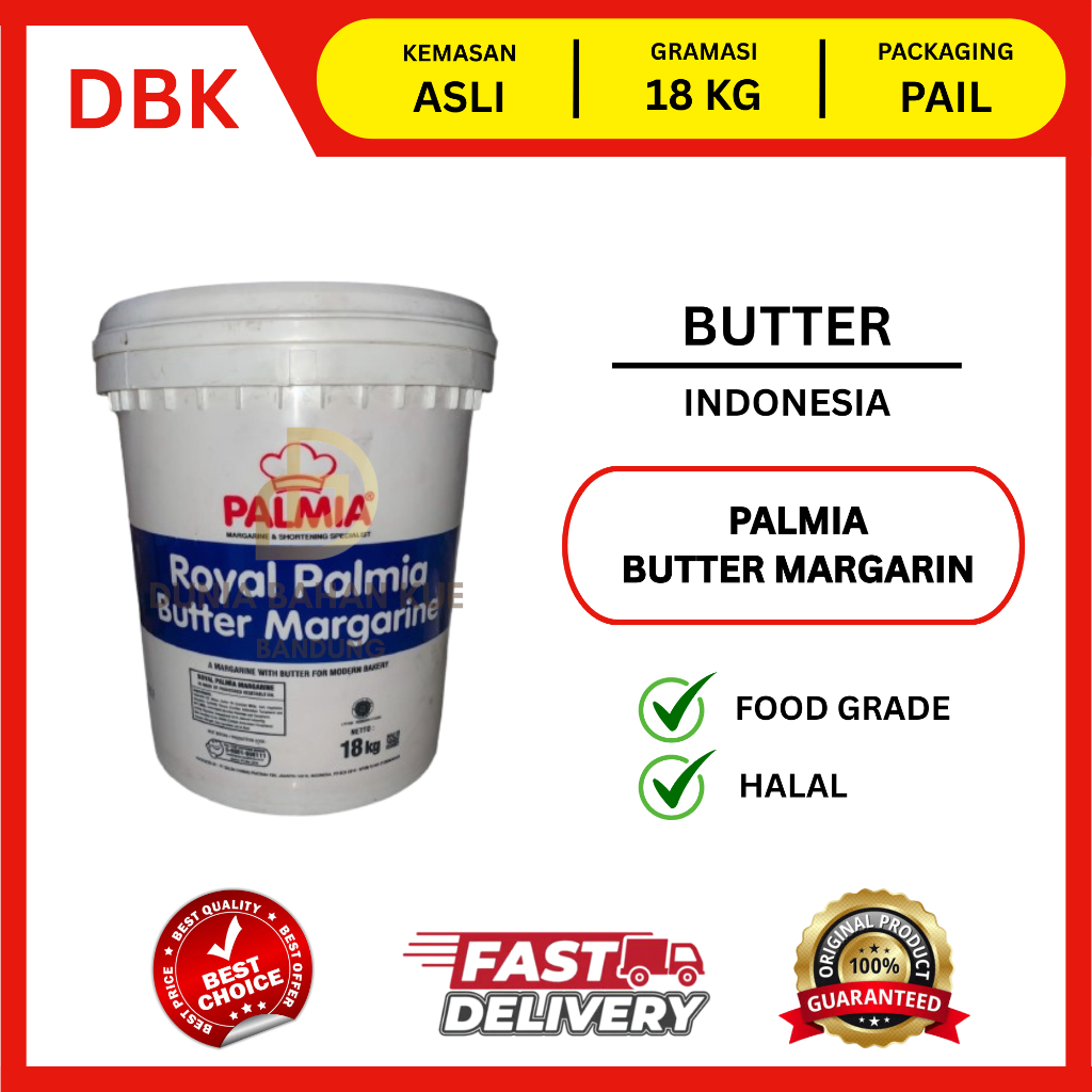 PALMIA ROYAL BUTTER MARGARINE / MENTEGA MARGARIN PALMIA || 1 PAIL 18 KG