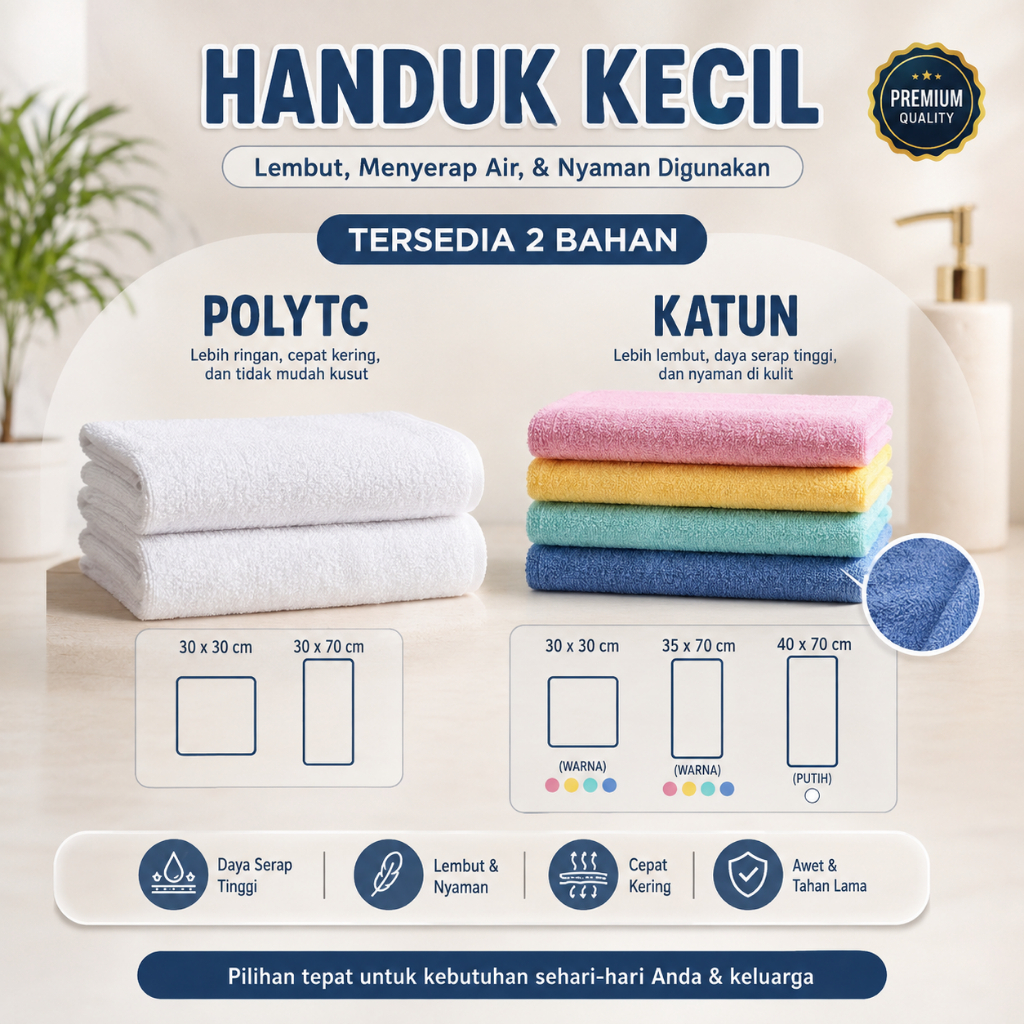 Handuk Kecil Olahraga Putih Polos Handuk Leher Muka Putih Handuk Sport
