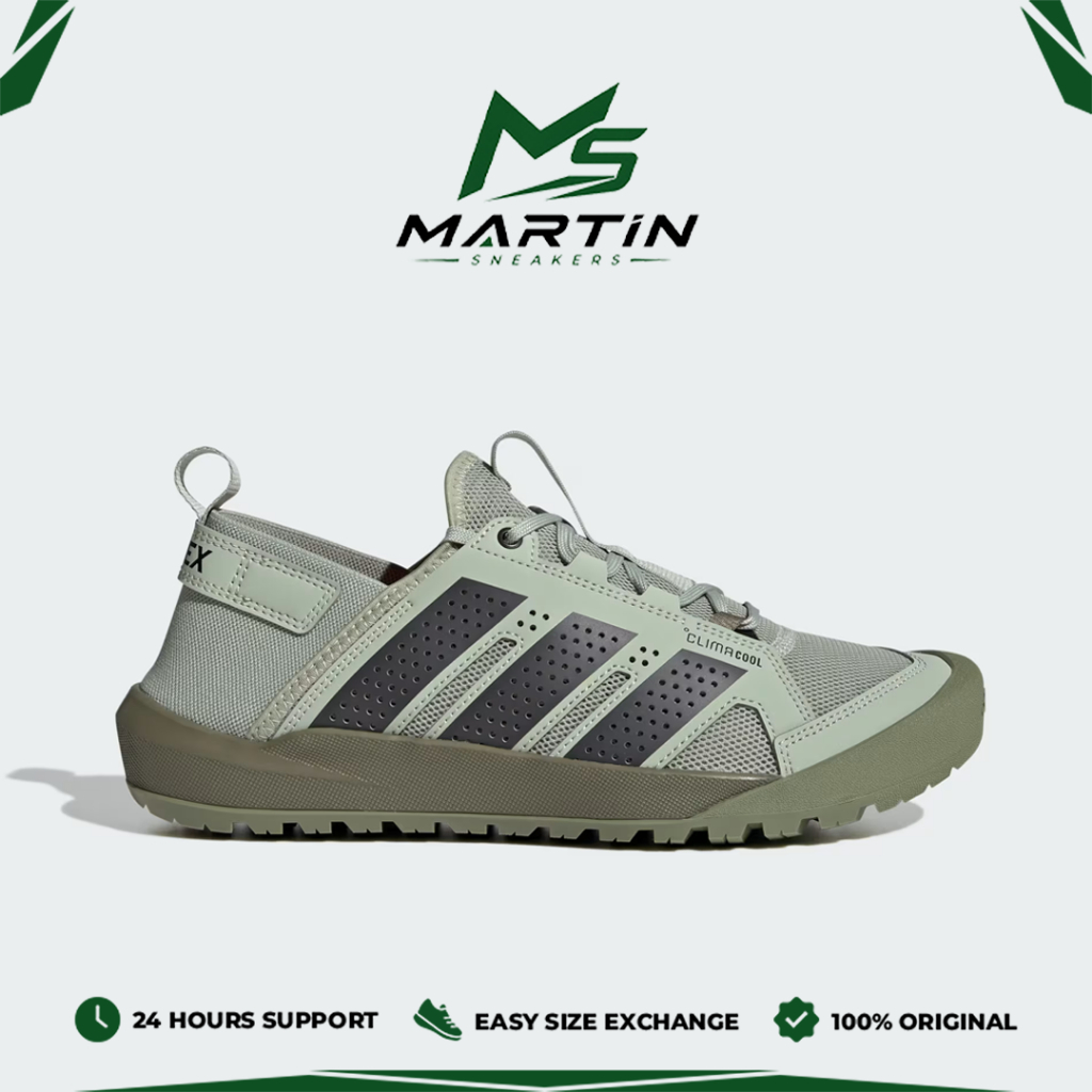 Martin Sneakers - Sepatu Adidas Terrex Daroga Climacool Halo Green Carbon Core Black Unisex Outdoor 