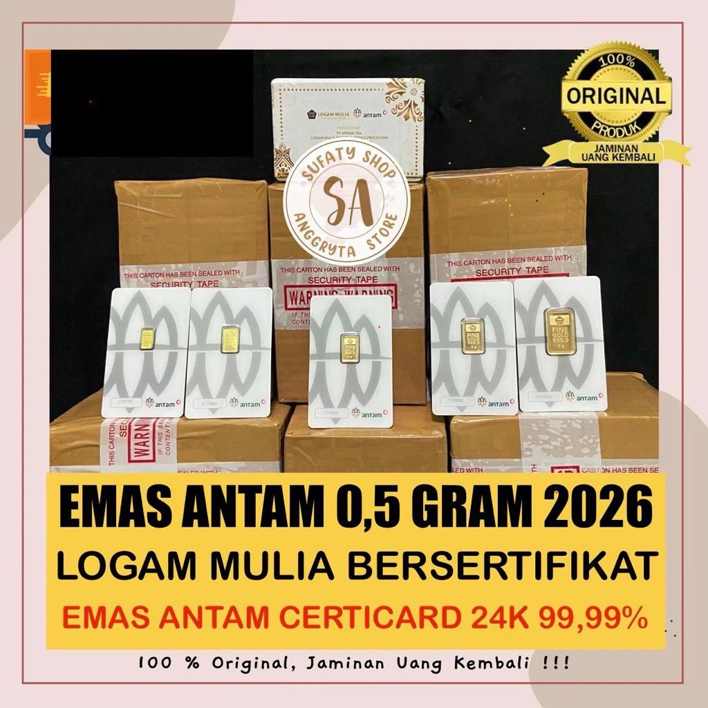 EMAS ANTAM 0,5 GRAM CERTICARD ANTAM BUMN EMAS 0,5 GRAM LOGAM MULIA 0,5 GRAM ANTAM LM 0,5 GRAM ANTAM 
