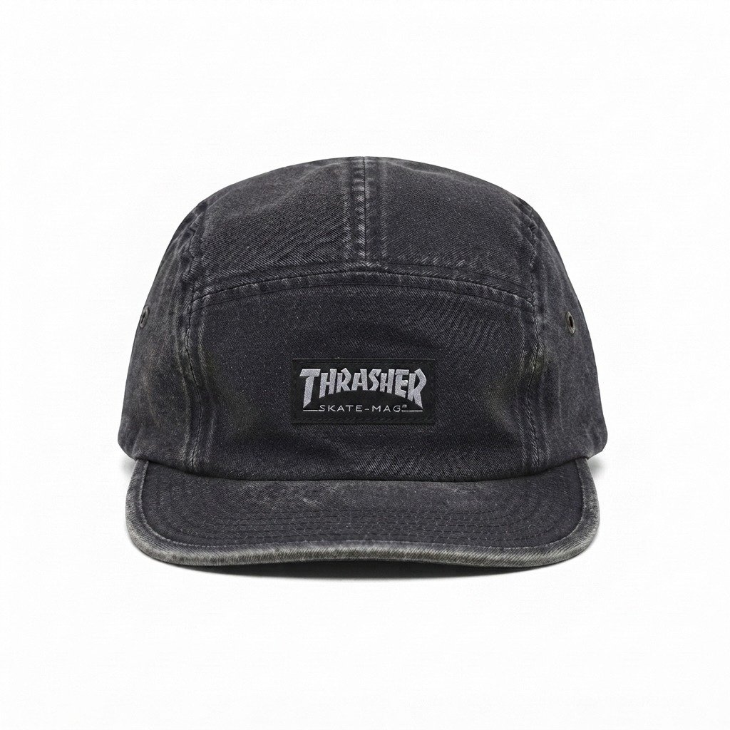 Topi 5 Panel THRASHER Washed Vintage Distro Streetwear Casual