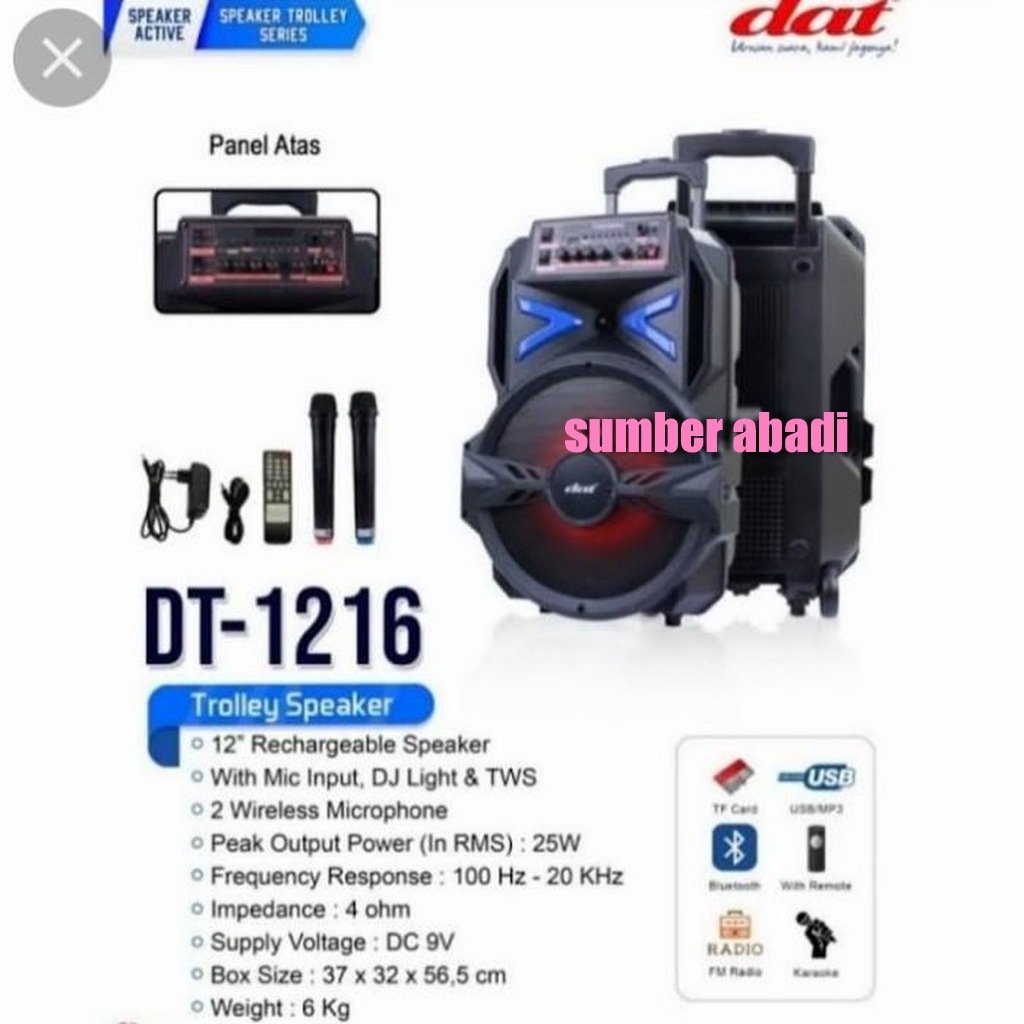 SPEAKER PORTABLE DAT DT1216 12 INCH MEETING DAT DT 1216