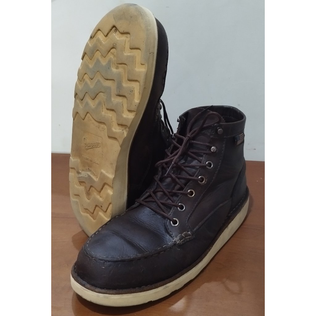 Danner Bull Run Moc Toe 6" Brown Steel Toe Safety Work Boot - Size 40-41