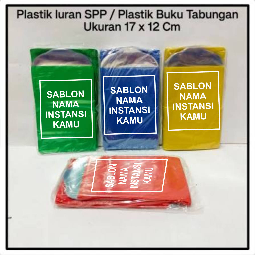 SAMPUL TABUNGAN, PLASTIK SPP, SABLON