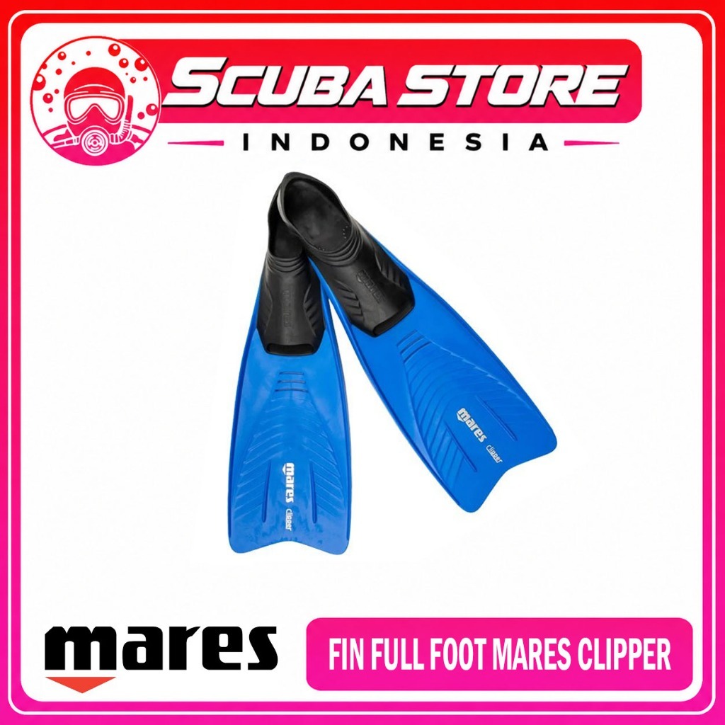 Fin Full foot Mares Clipper Fins Sepatu Kaki Katak Selam B-Fins Scuba Diving Swim Swimming Snorkelin