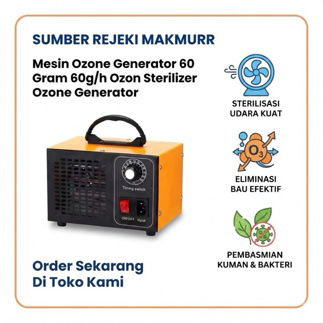 Ozone Generator 60g/h Mesin Ozon Generator Ozon Sterilizer 60Gram