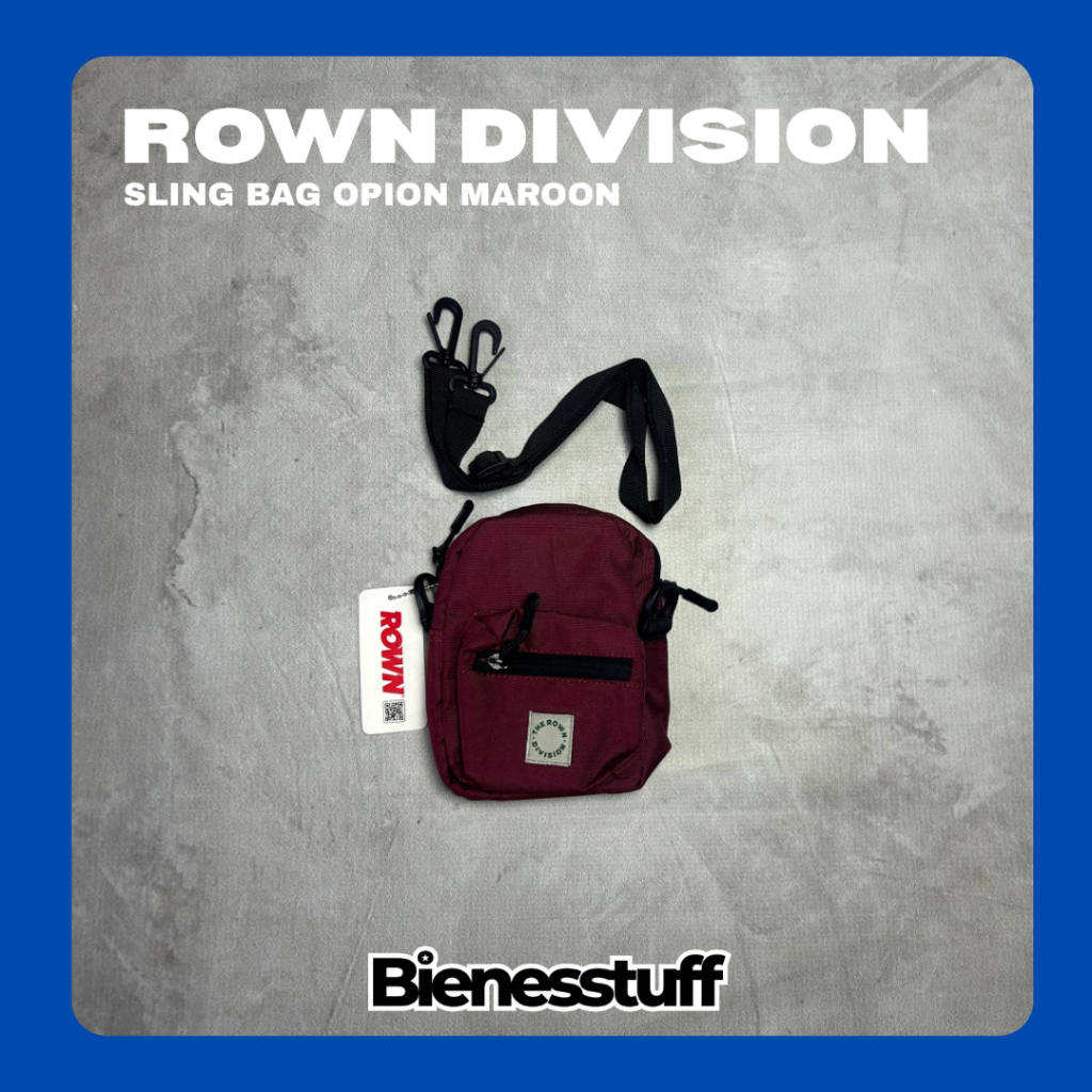 ROWN DIVISION x Bienesstuff - Sling Bag || Opion Maroon Tas Selempang