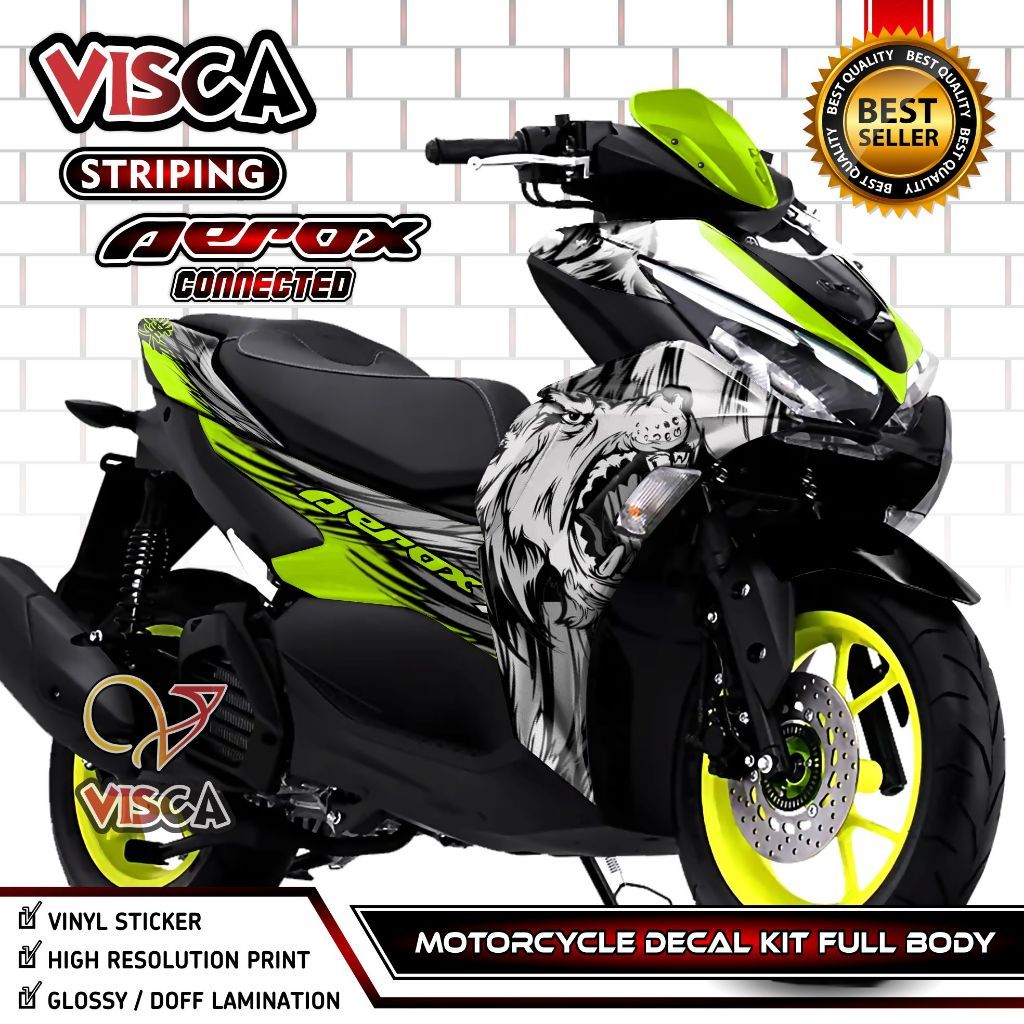 Decal Aerox 155 Connected 2021 2022 Full Body - Stiker Aerox 155 Connected 2021 2022 Keren - Decal A