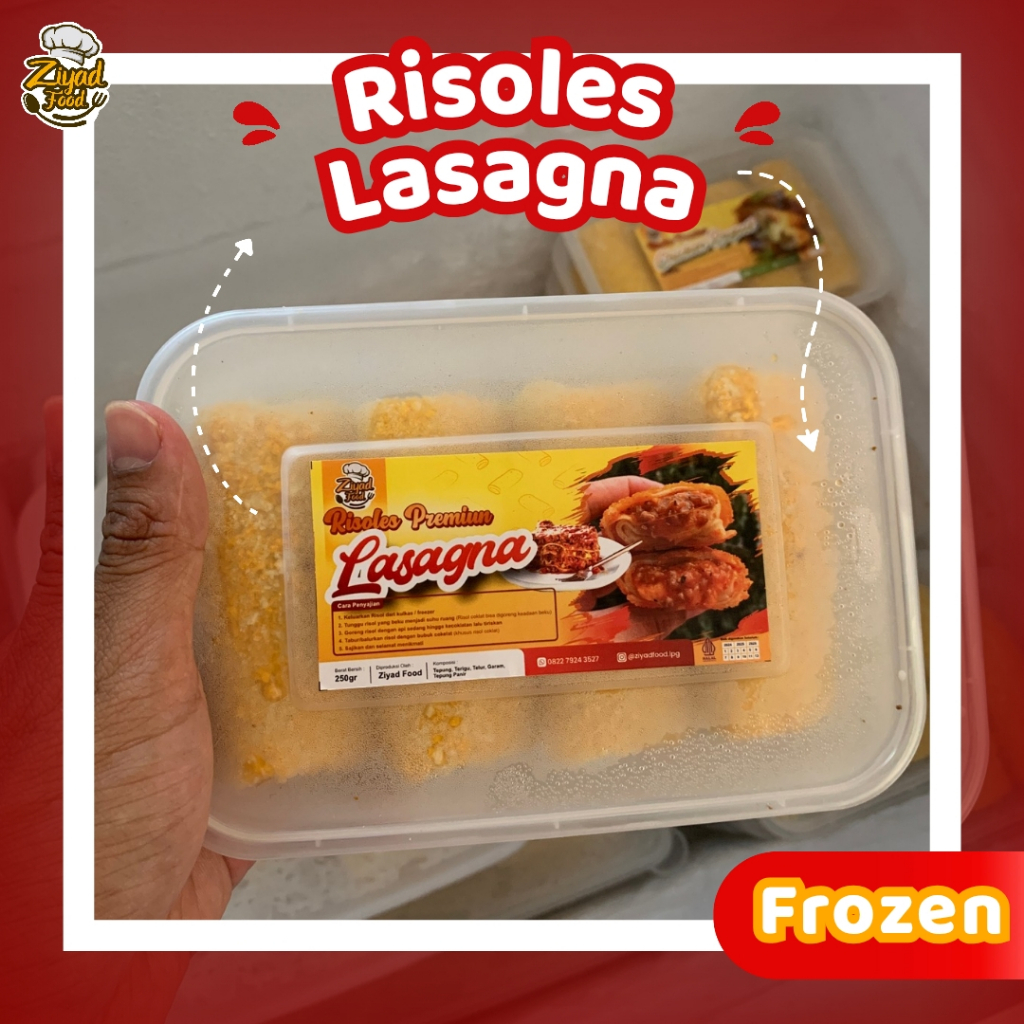 PREMIUM RISOLES LASAGNA ZIYAD FOOD [FROZEN] (Gosend / Pengiriman Instan)