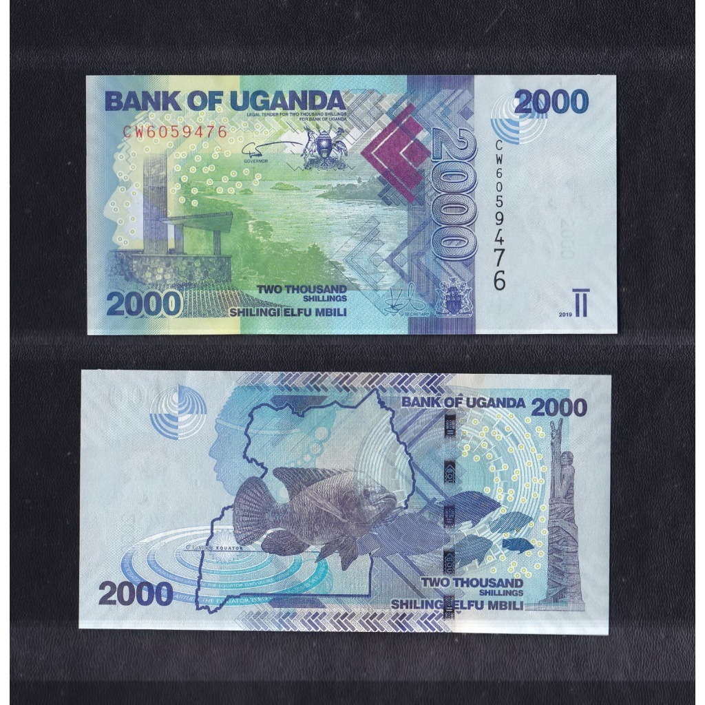 Uang kertas asing Uganda 2000 Shillings tahun 2019