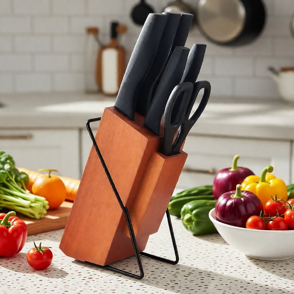 OXONE Pisau Set 6 Pcs Wood Block OX-983