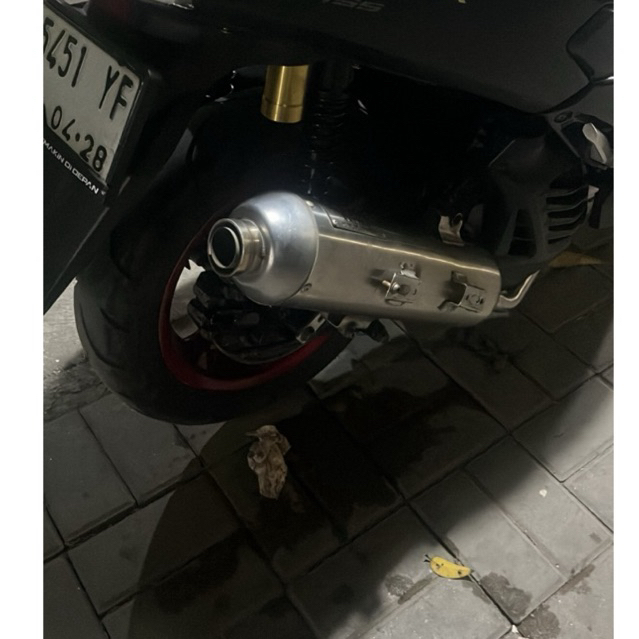 silincer knalpot vario 160/pcx 160 standar racing stanlees mdm muffler ngebas gerung