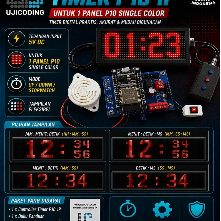 Controller Display Timer Stopwatch Counter Down Panel P10