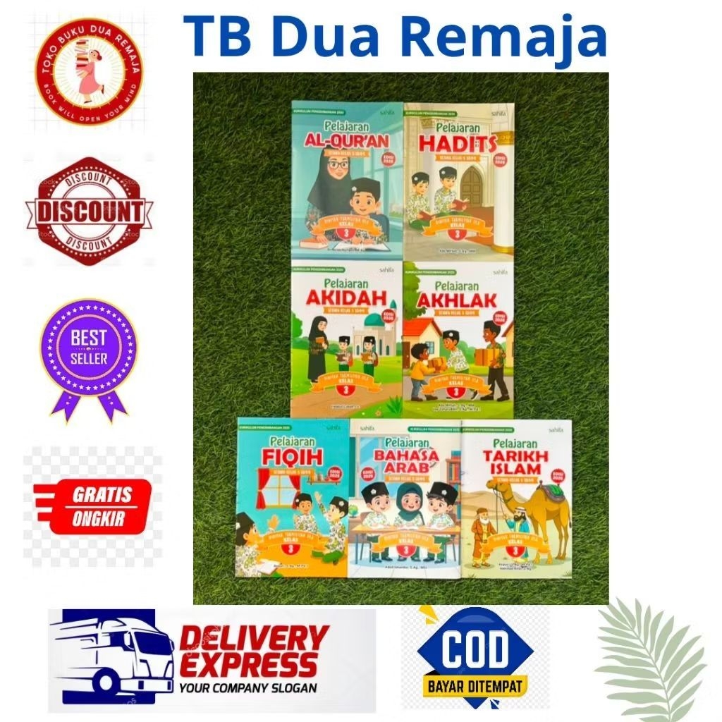 Buku MDTA/MDTU Satu PAKET 7 MAPEL Untuk  Kelas 3 EDISI 2026 Penerbit SAHIFA
