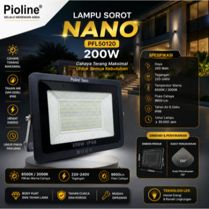 LAMPU SOROT / LAMPU TEMBAK PIOLINE NANO