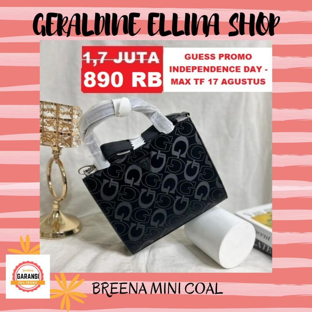 Tas Guess wanita shoulder bag ORIGINAL 100% sale BREENA MINI