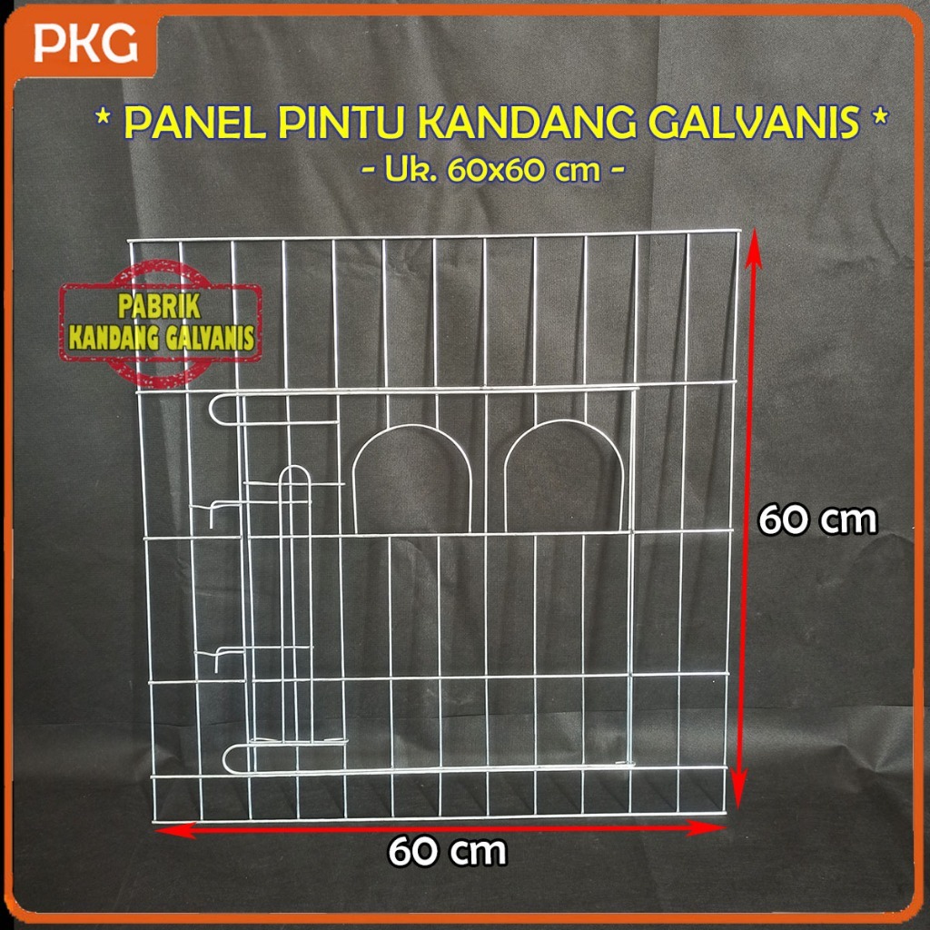 Panel Pintu Kandang Ayam Besi Galvanis 60x60 Untuk Doc Elba Petelur Jago Kub Kampung Ekor Lidi