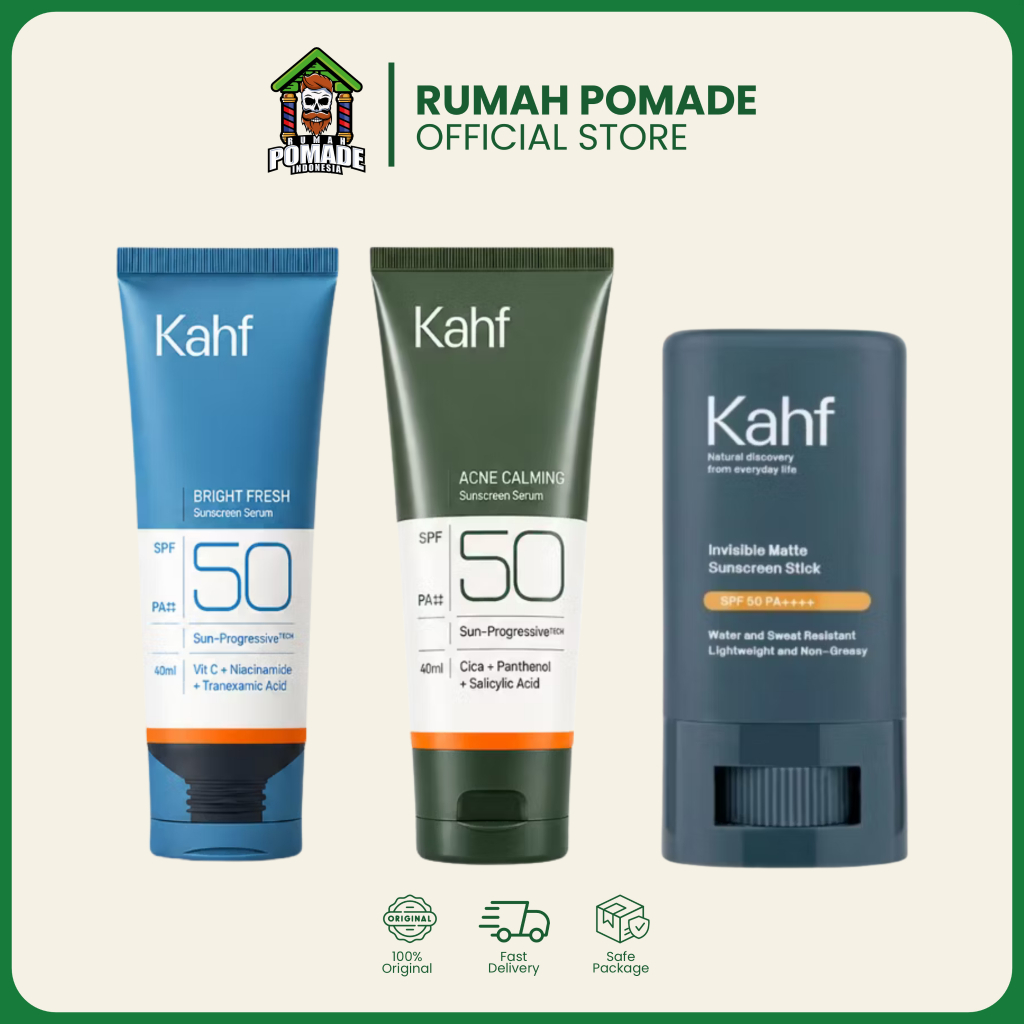 Kahf Sunscreen SPF50 All Series -  Sunscreen Kahf Spf50 Stick/Bright Fresh / Acne Calming Sunscreen 