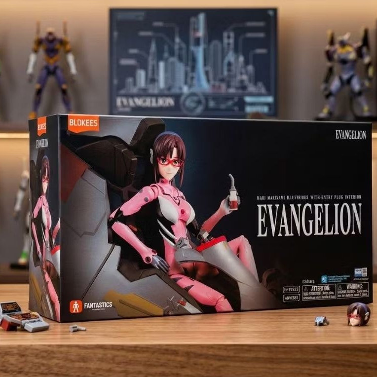 Blokees Evangelion Mari makinami with entry plug interior mainan model kit toys