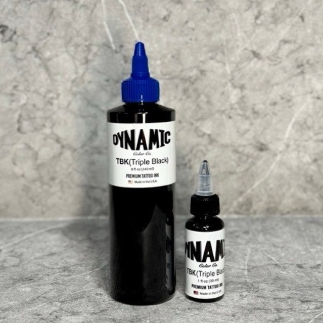 Tinta Tato Dynamic Black & Triple Black 1oz, Hitam Pekat dan Cepat Masuk