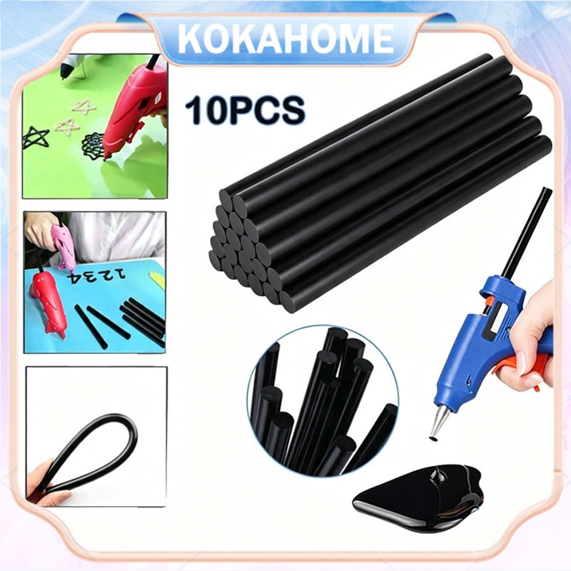 10 Pcs Lem Bakar Hitam / Lem Bakar Hitam Jerman Stik Refil /20CM Lem Bakar Hitam Kecil
