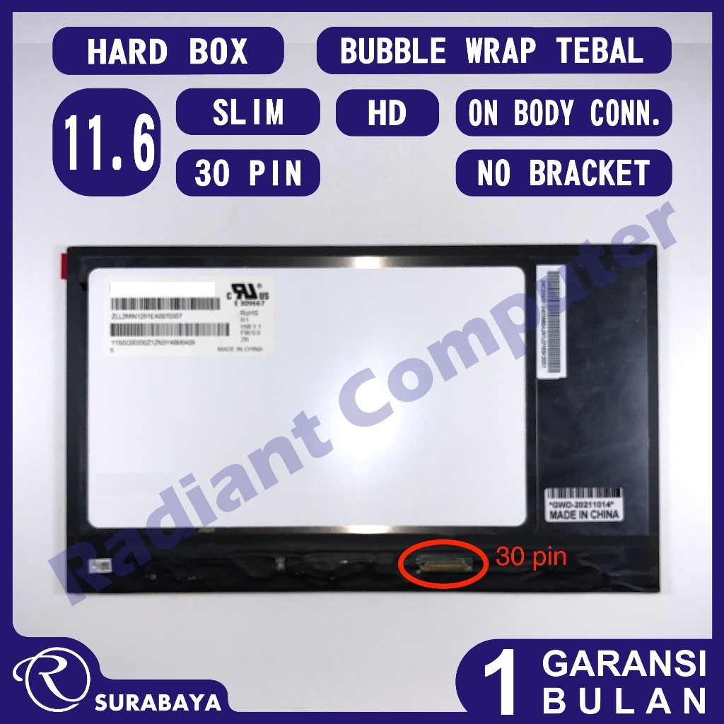 LCD LED (Tanpa Touchscreen) Asus Transformer Book Flip TP200 TP200S TP200SA