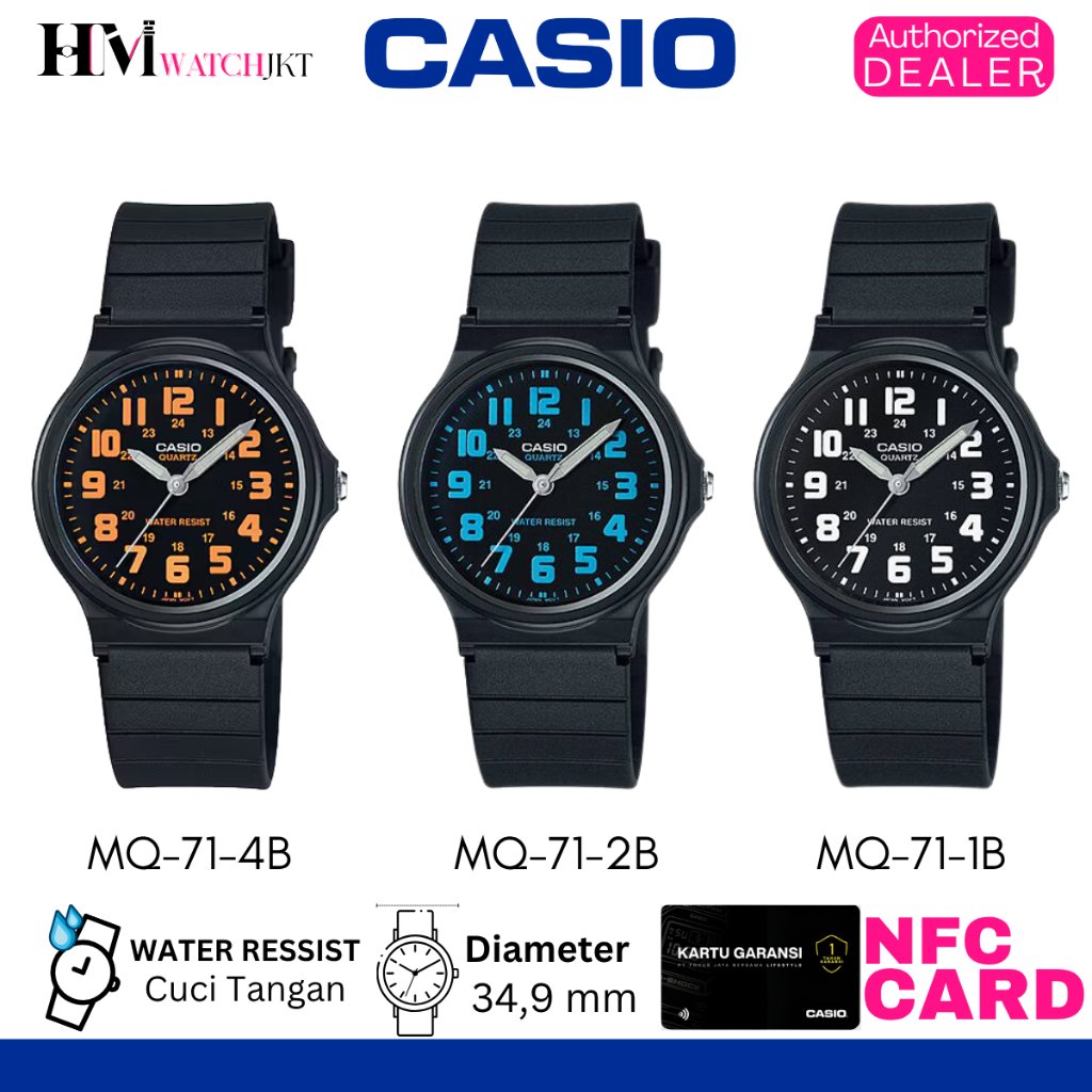 CASIO MQ-71 Jam Tangan Pria Original Analog Classic Antiair MQ-71-1B MQ-71-2B MQ-71-4B