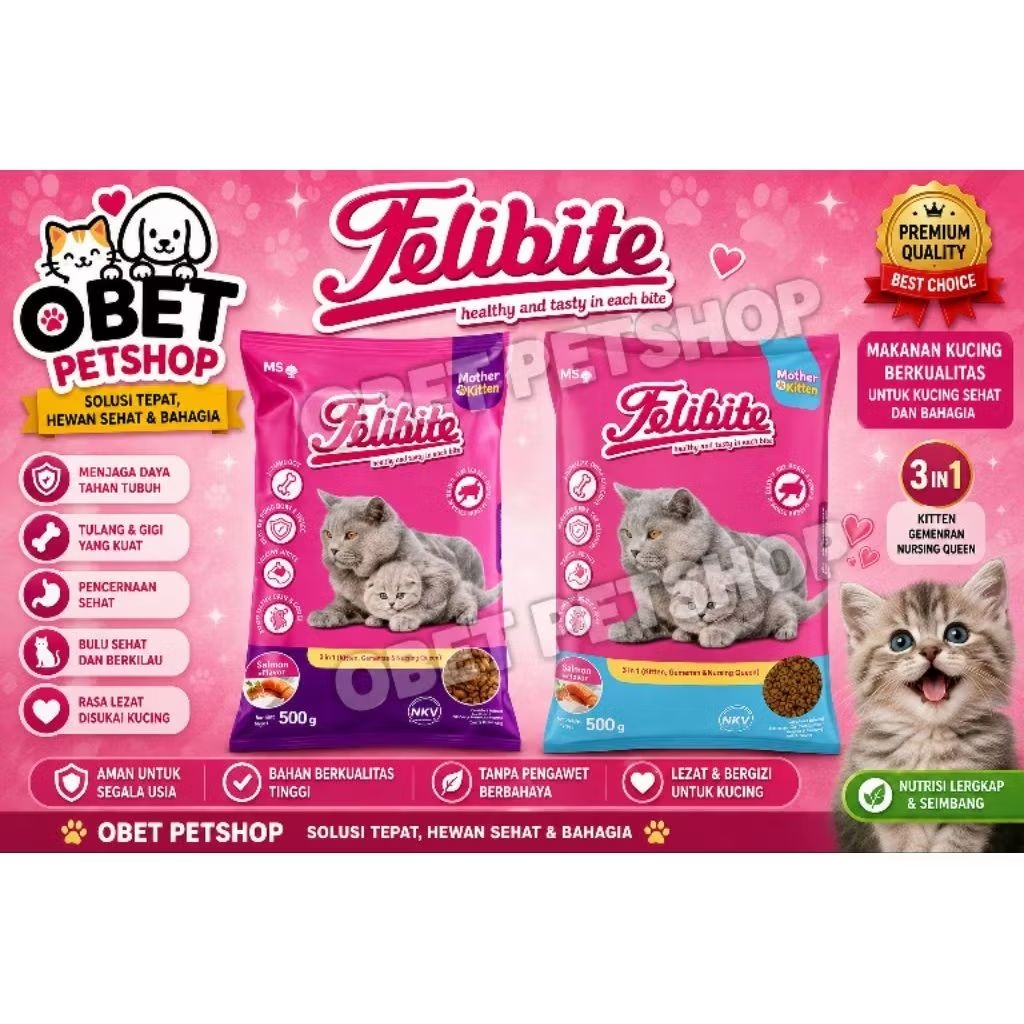 felibite mother and kitten 500gram