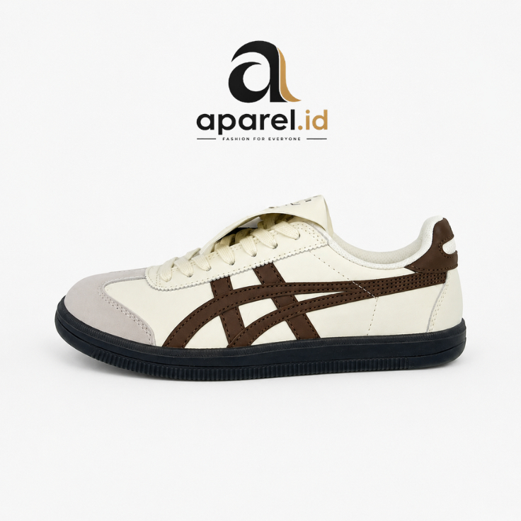 Sepatu Onitsuka Tokuten Stay With Me White Brown / Onitsuka Tiger Original
