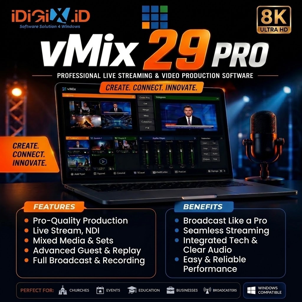 vMix Pro 29.0.0.48 with  zoom 1 PC