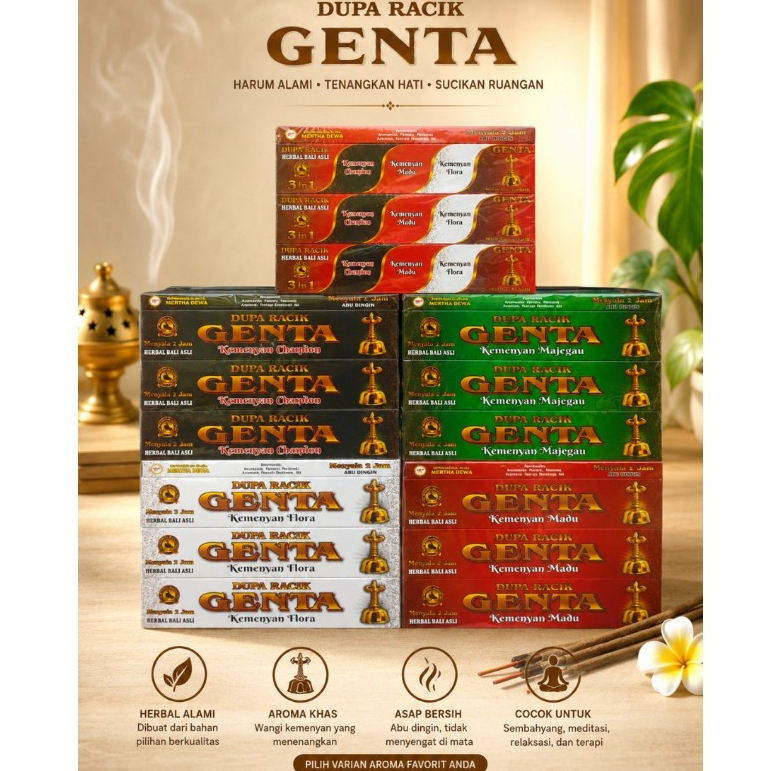 Hio Dupa Racik Genta Kotak, Dupa Racik Herbal Bali Asli, Dupa Premium, Dupa Harum Wangi, Dupa Herbal