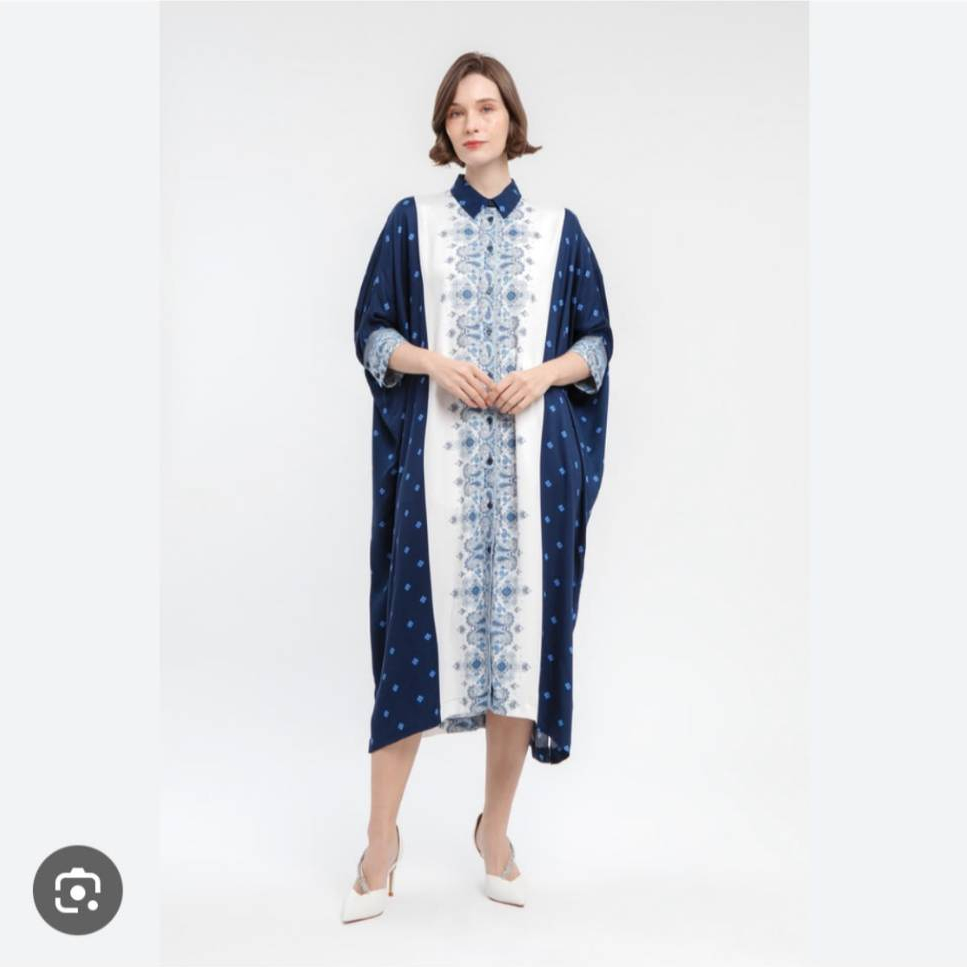 Kaftan Tunik Minimal Navy