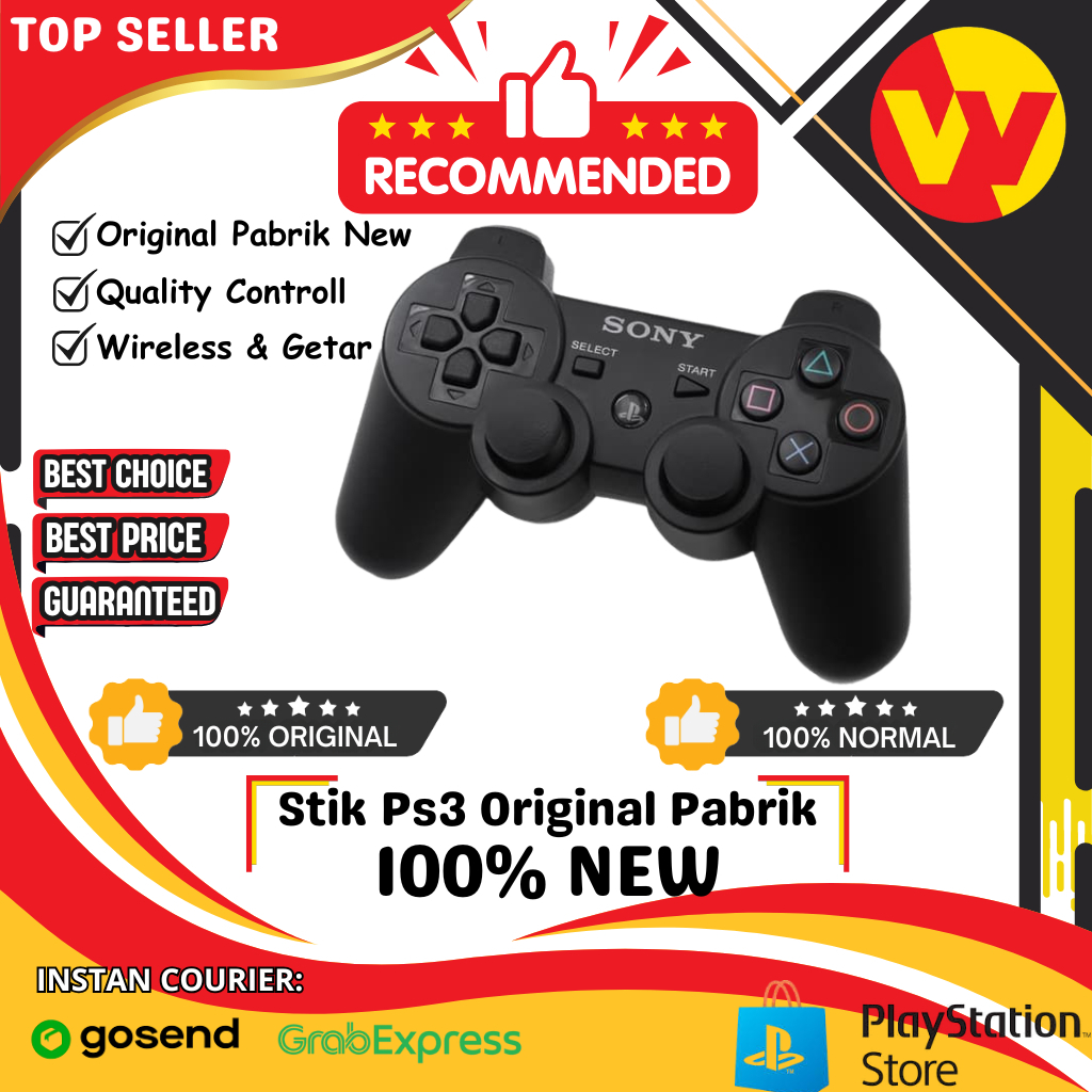STIK PS3 OP / Stik Ps3 Original Pabrik wireless + cas