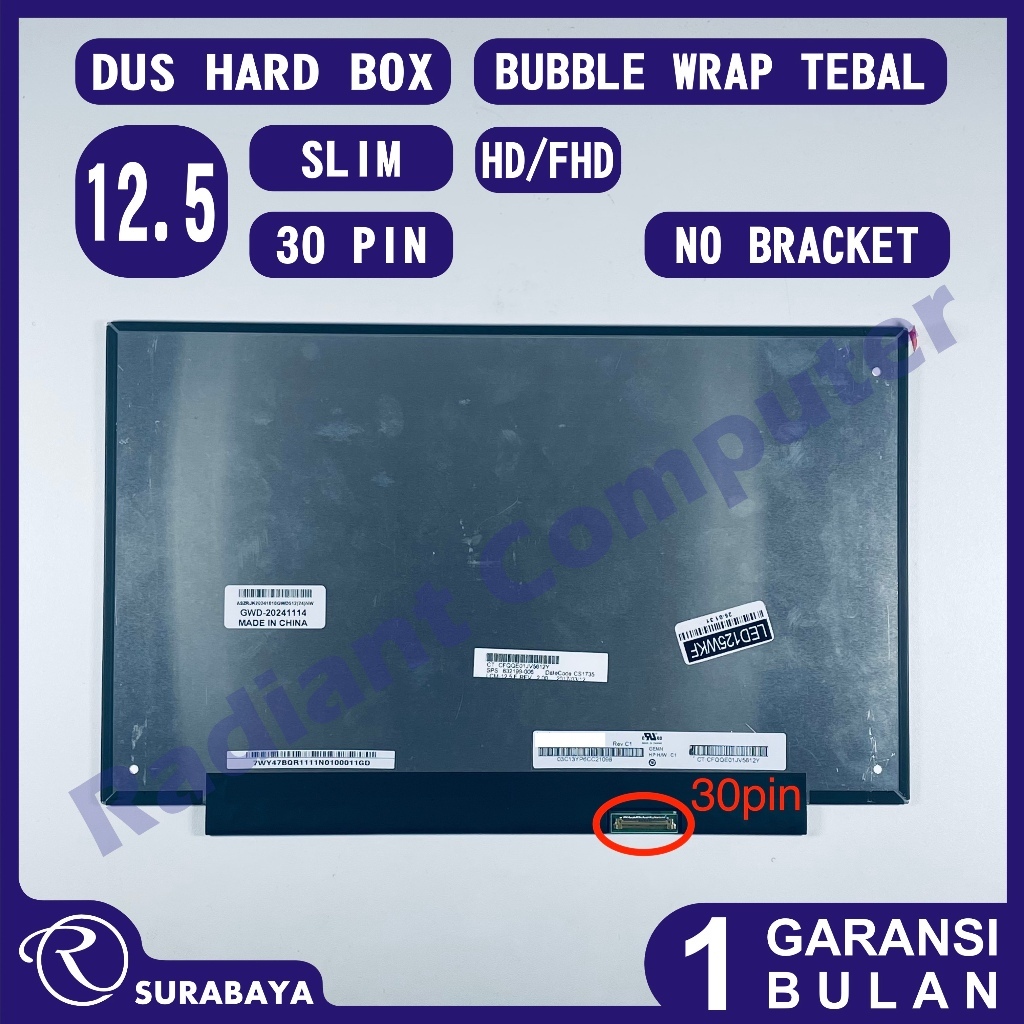 LCD LED DELL Latitude 7290 E7290 Non-Touchscreen