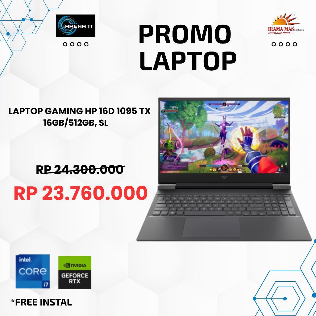 LAPTOP HP 16D 1095 TX | (16"FHD,i7-12700H/16GB/512GB/W11/SL